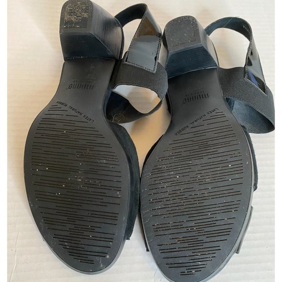 Munro Black Darling Mixed Media Strappy Open Toe Sandals Size 10.5W Elegant - Picture 6 of 8